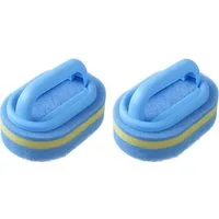 shenky Reinigungsschwamm 2er Set Schwamm mit Griff, Spülschwamm für Küche und Bad, Handgriff