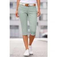 SUBLEVEL Shorts Damen 3/4 Capri Hose leichte Sommerhose mit Gürtel Leichte Caprihose mit Stretchkomfort, Slim Fit und Flechtgürtel
