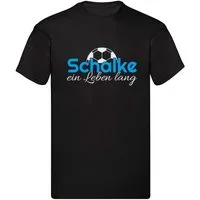 G-graphics T-Shirt Schalke ein Leben lang (1-tlg) Herren T-Shirt mit einem Motiv für den echten Fan