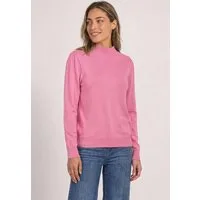 STREET ONE Stehkragenpullover aus softem Materialmix