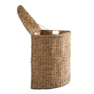 Calicosy Eck-Wäschekorb, Esche, Naturmaterialien, 40x65x52 cm, Ordnen & Aufbewahren, Wäschekörbe & Tonnen