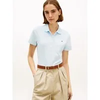 Tommy Hilfiger Poloshirt 1985 Slim Fit Pique Premium mit Logostickerei, Seitenschlitze