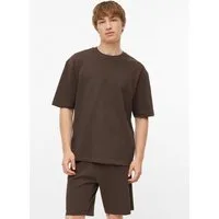 s.Oliver Kurzarmshirt T-Shirt Baumwoll-T-Shirt mit Rippstruktur im Modern Fit