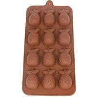 wisefood Silikonform Silikonform Ananas - braun 22x10.5x1.5cm - 1 Form, (1-tlg)