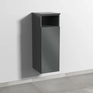 Sanipa 3way Mittelschrank mit 1 Tür und 1 offenem Fach, Anthrazit-Glanz, SF13179 SF13179