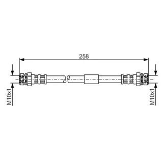 Bosch Bremsschlauch hinten VW Beetle Jetta Touran