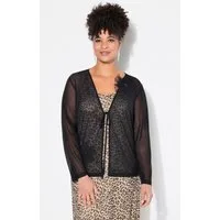 MIAMODA Sommerjacke Mesh-Jacke A-Linie Bindeband
