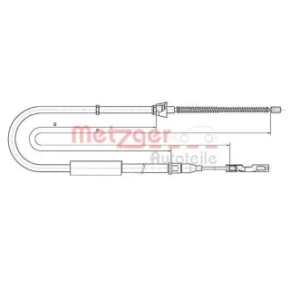 Metzger Handbremsseil hinten links Audi A2 10.7515