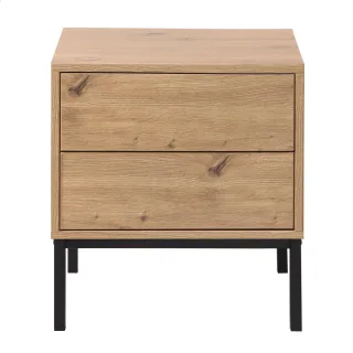 Calicosy Nachttisch, Eiche, Holzwerkstoff, 40x50x47.5 cm, Schlafzimmer, Nachttische