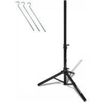 PremiumX SAT-Halterung Dreibein Stativ BASIC Stahl 120cm 35mm Tripod schwarz 3x Heringe