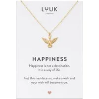 LUUK LIFESTYLE Kette mit Anhänger Adler, 50cm verstellbare Kettenlänge, Adler Phönix Anhänger