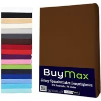 Buymax Spannbettlaken Wasserbett Spannbettlaken für Boxspringbetten Matratzen bis 35 cm Höhe, Jersey, Gummizug: Rundumgummi, (1 Stück), Spannbetttuch 97% Baumwolle, 3% Elasthan, atmungsaktiv, 40 cm Steghöhe