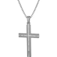 trendor Kreuzkette 63836, für Herren mit Kreuz-Anhänger 925 Silber