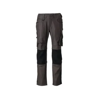 MASCOT Hose mit Knietaschen UNIQUE Dunkelanthrazit / Schwarz 46 - 21979-459-1809-76C46
