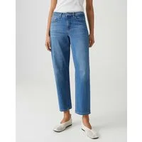 OPUS PANTS Relax-fit-Jeans MELLY RELAX mit Powerstretch Mid Rise verdeckter Zip-Fly, weicher Griff, authentische Waschung