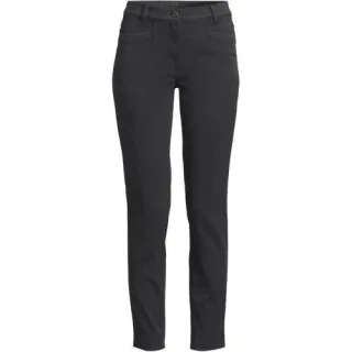 Slim Fit 7/8-Chinos Mid Waist, Damen,  Schwarz, Baumwolle/Lyocell (Viskose)/Baumwoll-Mischung, by Lands' End