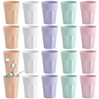 Engelland Becher Kunststoffbecher in modernen Pastellfarben, 250 ml, Mehrweg, 20-tlg., Kunststoff, spülmaschinengeeignet, bruchfest, wiederverwendbar, 250 ml, 0,25 Liter