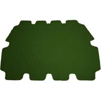 Spetebo Hollywoodschaukelersatzdach Ersatzdach für Hollywoodschaukel - grün, (Einzelteil, 1-tlg., PVC Beschichtung (wasserabweisend), Polyester Sonnendach, Ersatzdach mit Volant (ca. 18 cm)