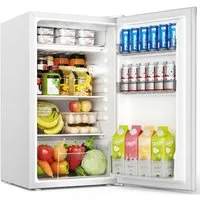 EUHOMY Kühlschrank RF001 RF001-16, 79.5 cm hoch, 44.5 cm breit, 7-stufigem Thermostat Kühlfach, 39 dB, für Schlafzimmer/Büro
