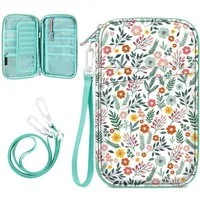 Fintie Geldbörse Reisepass Tasche Familie Reiseorganizer, RFID-Blockier Wasserdicht, Handytasche Reisepasshülle Ausweistasche Dokumentenfach für 6 Pässe