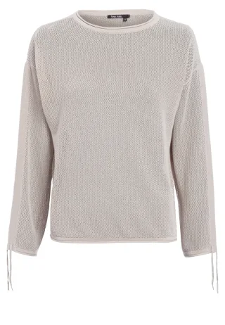 Marc Aurel - Pullover im Metallic-Look light taupe varied - Gr. - 36