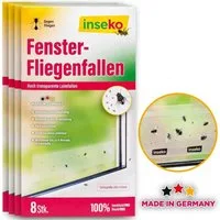 Inseko Insektenfalle 32 x inseko Fenster-Fliegenfallen I transparenter Fliegenfänger, umweltfreundlich - giftfrei I Made in Germany