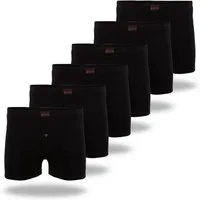 TEXEMP Boxershorts 6er Pack Herren Boxershorts Unterwäsche Baumwolle Unterhose Schwarz (Spar-Set, 6-St) Übergrößen bis 6XL - 100% Baumwolle