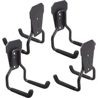 Maclean Wandhalterung MC-439, (4-tlg., Werkzeughalter Schlauchhalter Stahl Garagenhaken 35 kg)