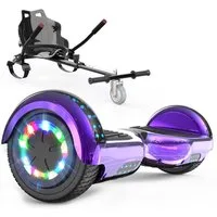 RCB Balance Scooter Kart Set, 6,5 Zoll Hoverboard mit Sitz für Kinder, Hoverboard mit Go-Kart, 120,00 W, 15 km/h, bis zu 10 km Reichweite, keine Straßenzulassung
