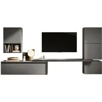 Home affaire Wohnwand Infinity, 7tlg. Breite 290 cm, Höhe variabel, Schrankwand, Anbauwand, (7-St), (Lowboard, T-Boden, 3x Hängewürfel, Würfelregal Set, Würfel-Element)