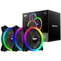 Darkflash Gehäuselüfter DR12 PRO, RGB-Lüfter mit Dual-Ring-Beleuchtung und Fernbedienung