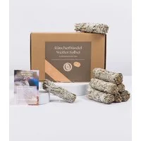 Oh Shanti Räucherstäbchen Räucherbündel Weißer Salbei Set (Räucherset, 4er oder 8er Set, liebevoll verpackt), Biologischer Anbau
