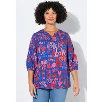 Angel of Style Tunika Bluse LOVE-Muster Schlupfform 3/4-Ärmel