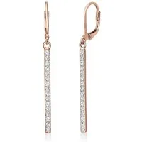 Elli Paar Ohrhänger Stab lang mit 925 Silber, mit Kristallen von Swarovski®