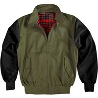 normani Blouson Herren Harrington Jacke Retro Blouson English Style mit kariertem Innenfutter Karofutter