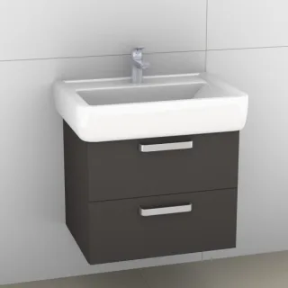 Artiqua 413 Waschtischunterschrank für Renova Plan 222266, 222267 Stahlgrau, 413-WU2L-K61-7142-88 413-WU2L-K61-7142-88