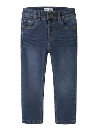 NAME IT - NMMSILAS SLIM FLEECE JEANS 7509-AN Dark Blue Denim - Gr. - 92