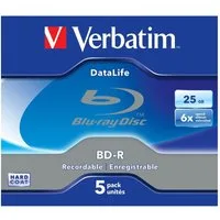 Verbatim Blu-ray-Rohling BD-R 25GB, 6x 5er-Pack Blu-Ray-Rohlinge