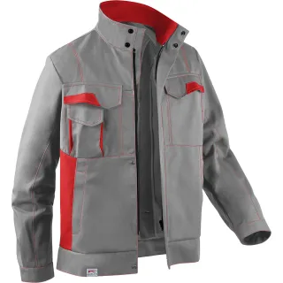 KÜBLER IMAGE DRESS NEW DESIGN Jacke mittelgrau/mittelrot 49 - 1345 3411-9555-49