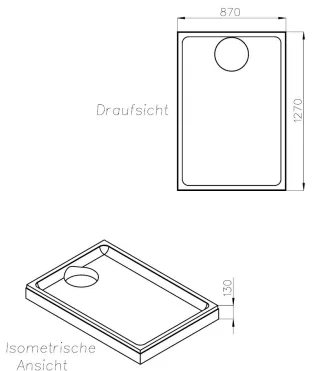Neuesbad Wannenträger für Kaldewei Cayonoplan 130x90x2,5 SD 25868