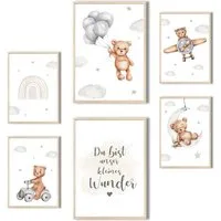 MeinBaby123® Poster Bilder Kinderzimmer, Poster Kinderzimmer Deko, Babyzimmer Deko, Spruch Wandbilder