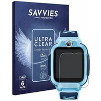 Savvies Displayschutzfolie Schutzfolie für Imoo Watch Phone Z3, 6 Stück, Displayschutz Schutz Folie Klar Transparent