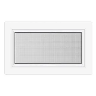 Kellerfenster mit Fliegengitter, PVC, Ideal 4000, Weiß, 1000 x 600 mm, 1-teilig drehkipp links, individuell konfigurieren