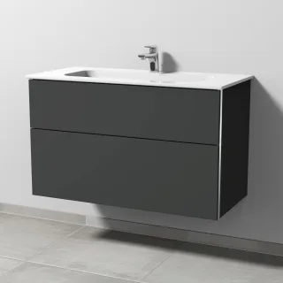 Sanipa 3way Keramik-Set Keramik-Waschtisch und Unterbau (BP481) BP4811B