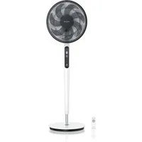 Brandson Standventilator DC, leise, energiesparend, Oszillation, Timer, Fernbedienung, 19 Watt, 40 cm Durchmesser, NTV Sieger 2026, 9 Geschwindigkeitsstufen, mobiler Lüfter GS-Geprüft