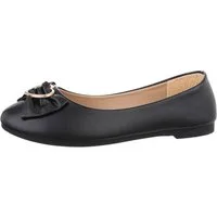 Ital-Design Damen Freizeit Ballerina (85894218) Blockabsatz Klassische Ballerinas in Schwarz