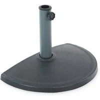 Leco Betonschirmständer Schirmständer Balkon Schirmbeschwerung halbrund ca. Ø 50cm, für Stöcke bis Ø 38 mm