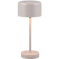 Reality Leuchten LED Tischleuchte JEFF, Dimmfunktion, USB-Ladefunktion, LED fest integriert, Warmweiß, Akku Tischlampe mit USB-C Anschluss, Touchdimmer 4 Stufen, Höhe 30cm