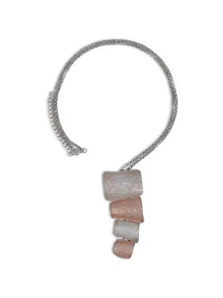 Steuer Modeschmuck Anhänger mit Kette Moderner Metallanhänger an Longkette