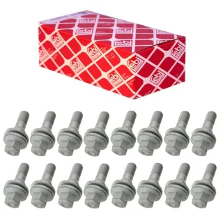 16 Febi Radschrauben f?r Leichtmetallfelgen Citroen DS DS3 4 Fiat Opel Peugeot Toyota